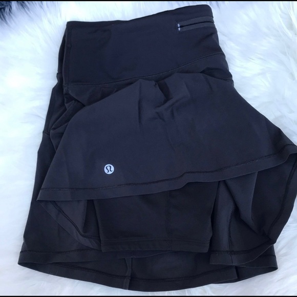 Lululemon Circuit Breaker Skirt Black 10 Regular - Picture 5 of 5